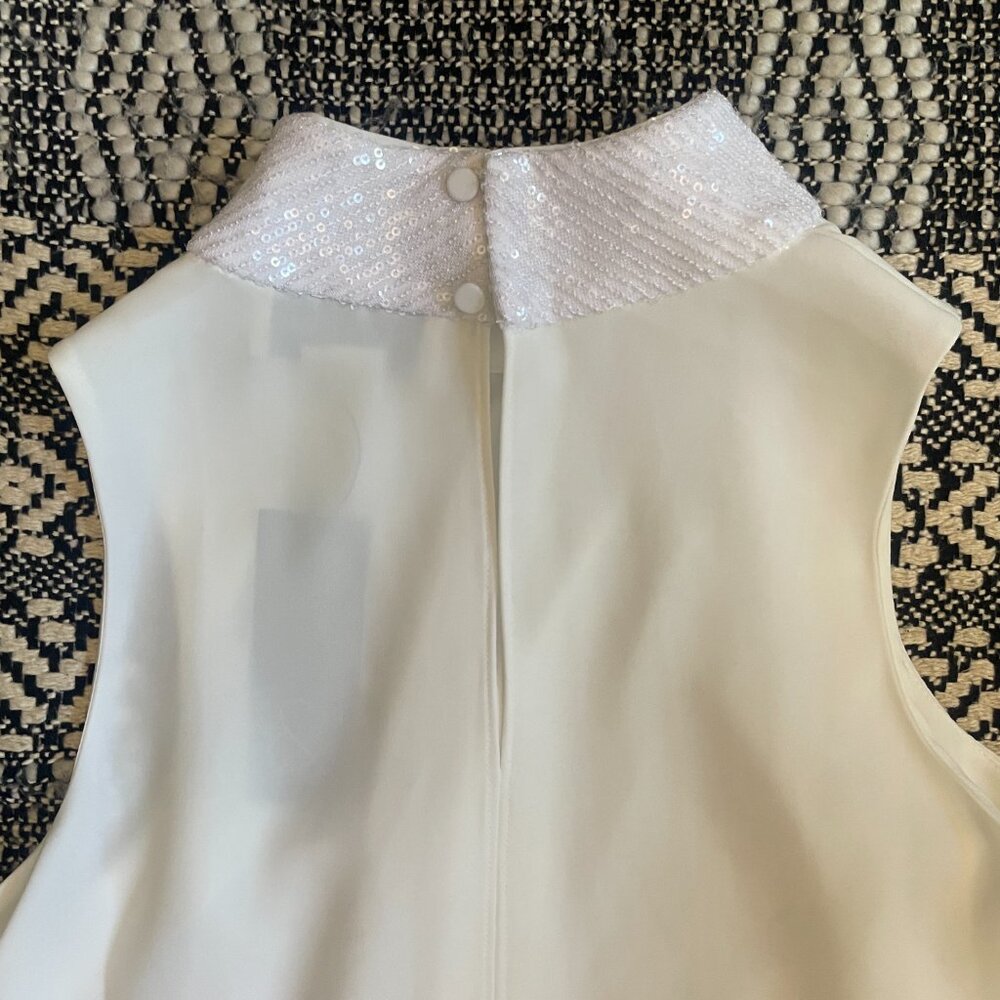 NWT Sachin + Babi "Keaton" Sequin Neck Sleeveless Blouse – Off-White – Small - Picture 7 of 10